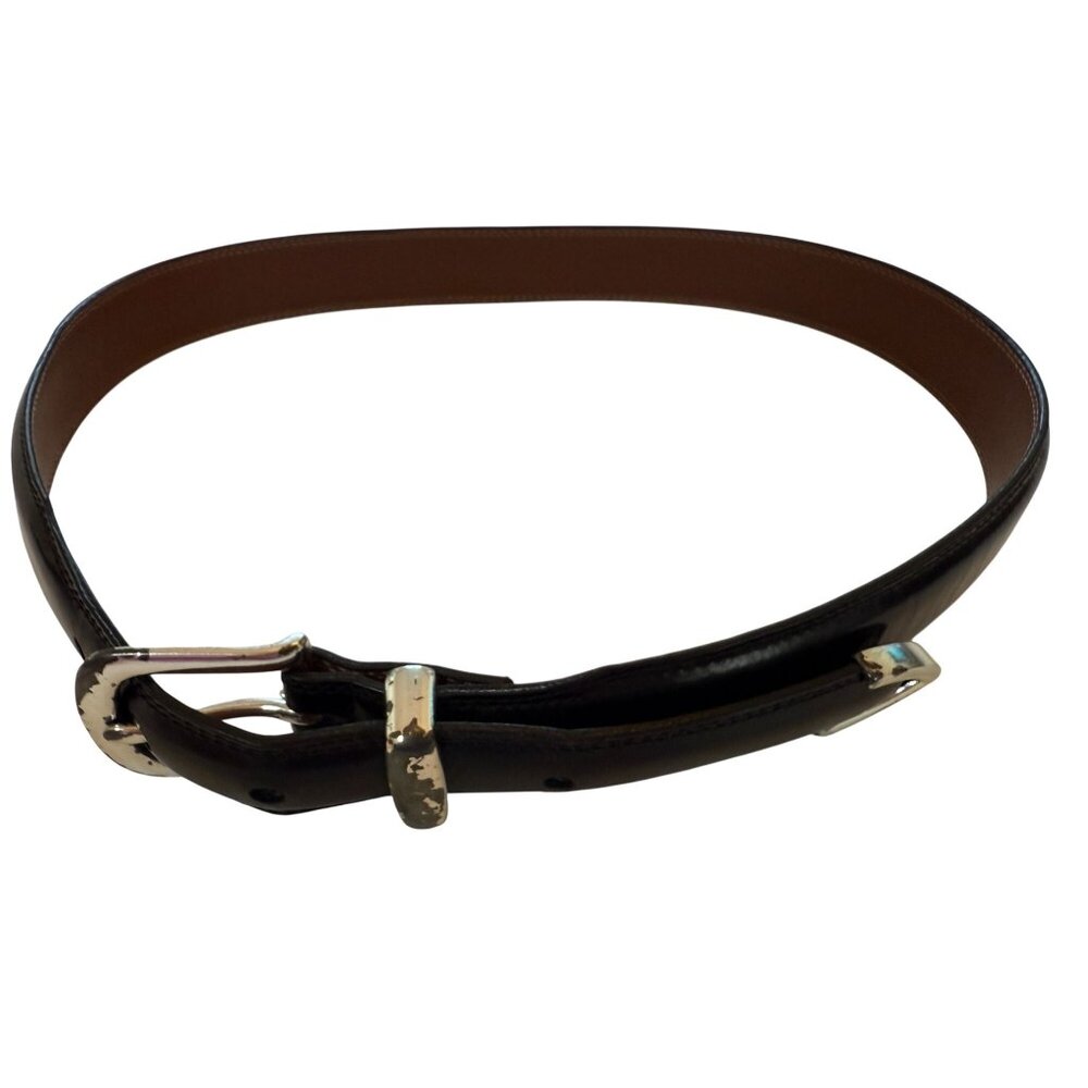 Roundtree & Yorke Men’s Brown Leather Belt Size 32 Solid Brass Buckle Office
